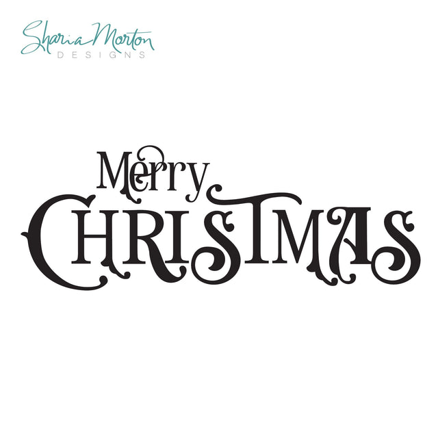Merry Christmas Festive Lettering for Cards, Signs and Holiday Decor Sublimation Sharia Morton Designs 