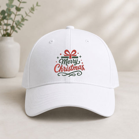 Merry Christmas Gift Bow Machine Embroidery Design – Holiday Present Christmas Embroidery File Embroidery/Applique DESIGNS PatternFeed8 