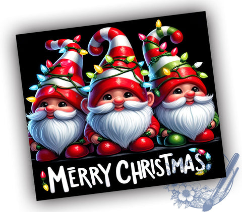 Merry Christmas Gnome, Christmas Gnomes, 20oz Tumbler, Sublimation Design, Holiday Decor, Cute Gnome, Festive Drinkware, Christmas Gift Sublimation ToriDesigns 