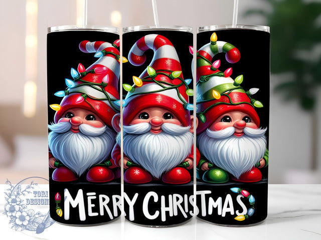 Merry Christmas Gnome, Christmas Gnomes, 20oz Tumbler, Sublimation Design, Holiday Decor, Cute Gnome, Festive Drinkware, Christmas Gift Sublimation ToriDesigns 