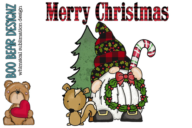 Merry Christmas Gnome Clipart Sublimation Boo Bear Designz 