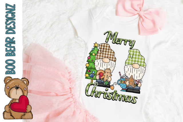 Merry Christmas, Gnome Clipart Sublimation Boo Bear Designz 