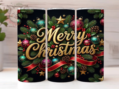 Merry Christmas Gold 20oz Tumbler, Merry Christmas Gold, Christmas Gold, Gold Christmas, Merry Christmas, Christmas Tumbler, Gold Tumbler PNG, 20oz Tumbler Wrap Sublimation Lara' s Designs 