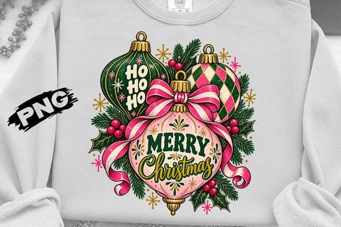 Merry Christmas Ho Ho Ho Ornament PNG SVG DesignDestine 