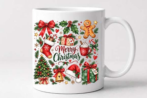 Merry Christmas Holiday Elements Design SVG BillahCrafts 