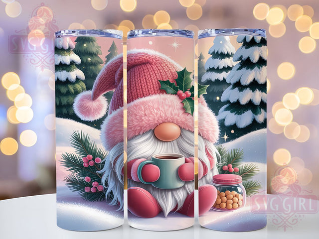 Merry Christmas Holiday Gnome Tumbler, Holiday Gnome Sublimation, 20oz Skinny Tumbler Wrap, Cute Christmas Wrap Design, Festive Holiday Drinkware, Merry Christmas Gnome Wrap, Winter Gnome Sublimation Sublimation SvggirlplusArt 