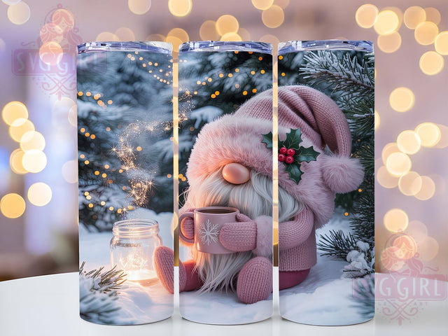 Merry Christmas Holiday Gnome Tumbler, Holiday Gnome Sublimation, 20oz Skinny Tumbler Wrap, Cute Christmas Wrap Design, Festive Holiday Drinkware, Merry Christmas Gnome Wrap, Winter Gnome Sublimation Sublimation SvggirlplusArt 