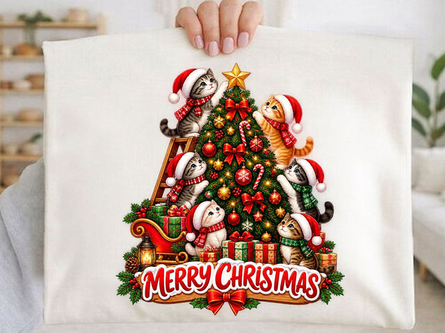 Merry Christmas Kittens PNG SVG artprintfile 