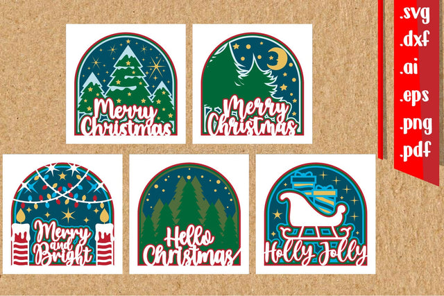 Merry Christmas Layered Papercut Bundle 3D Paper zafrans studio 