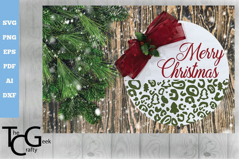 Merry Christmas Leopard Print SVG SVG The Crafty Geek 