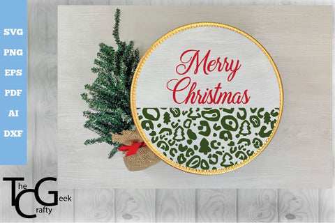 Merry Christmas Leopard Print SVG SVG The Crafty Geek 