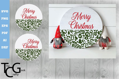 Merry Christmas Leopard Print SVG SVG The Crafty Geek 