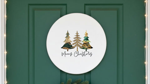 Merry Christmas Leopard Trees PNG | Leopard Print Christmas Tree Sublimation | Glam Holiday Sublimation Design Sublimation Print Perfect Design Shop 
