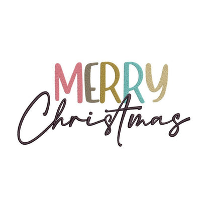 Merry Christmas Machine Embroidery Design, 4 sizes, Instant download Embroidery/Applique DESIGNS Nino Nadaraia 