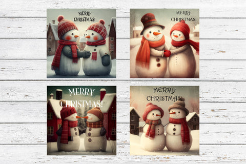 Merry Christmas Magnet PNG Bundle. Snowman Magnet Bundle PNG SVG Olga Terlyanskaya 