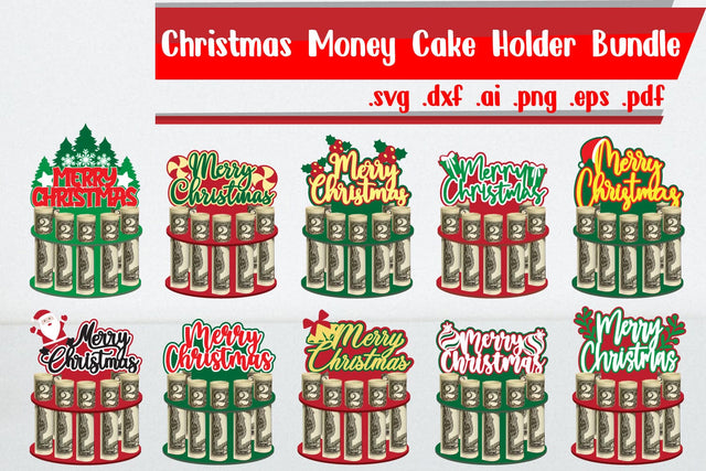 Merry Christmas Money Cake Bundle 3D Paper zafrans studio 