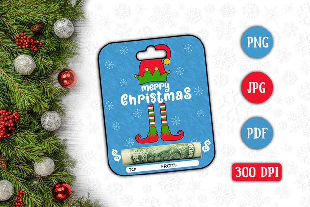 Merry Christmas Money Card PNG Design Sublimation CraftLabSVG 