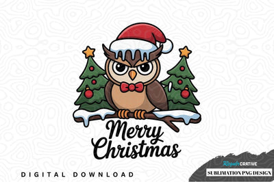 Merry christmas owl sublimation png design Sublimation Regulrcrative 