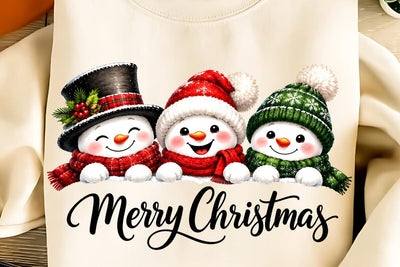 Merry Christmas PNG, Christmas Snowman Sublimation Sublimation DesignPlante 503 