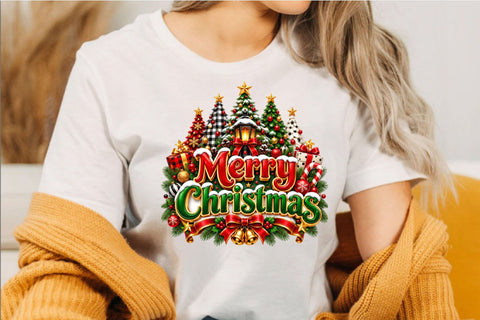 Merry Christmas PNG Christmas Tree Clipart Sublimation SVGArt 