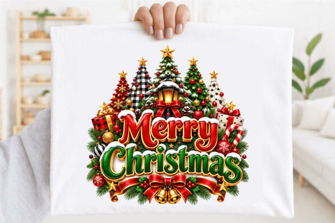 Merry Christmas PNG Christmas Tree Clipart Sublimation SVGArt 