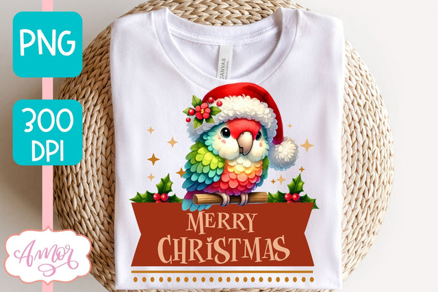 Merry Christmas PNG | Cute Christmas parrot cute christmas Sublimation Amorclipart 