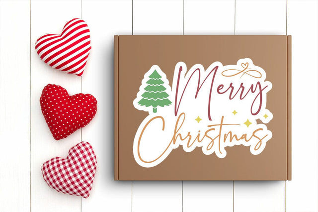 Merry christmas Png Sticker Design SVG Designangry 