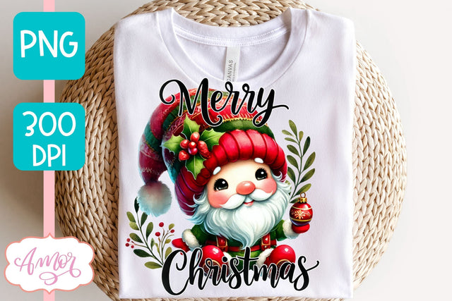 Merry Christmas PNG sublimation | Christmas gnome shirt PNG Sublimation Amorclipart 