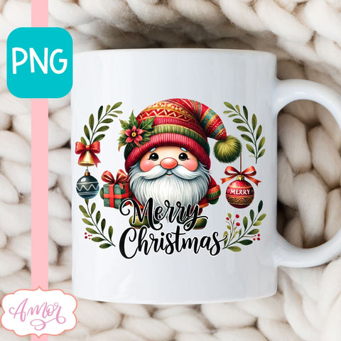 Merry Christmas PNG sublimation | Christmas gnome shirt PNG Sublimation Amorclipart 