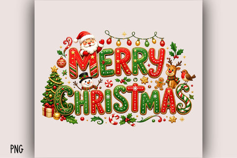 Merry Christmas PNG Sublimation SVGArt 