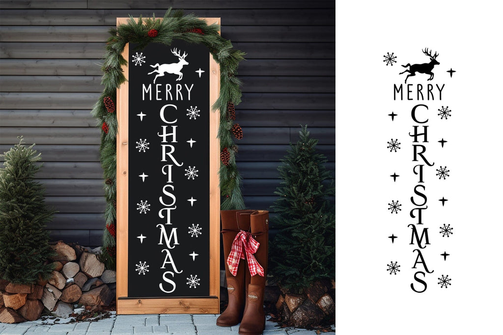 Merry Christmas Porch Sign SVG - So Fontsy