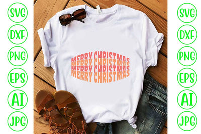 Merry Christmas Retro Svg SVG Syaman 