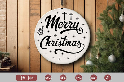 Merry Christmas Round Sign SVG Design, Christian Round Ornaments, Nativity Christmas SVG Design, SVGs,Quotes and Sayings,Food & Drink,On Sale, Print & Cut SVG DesignPlante 503 