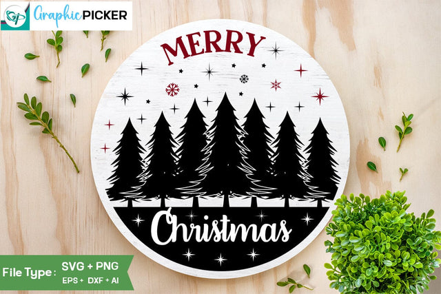 Merry Christmas Round Sign SVG Design, Christmas SVG Desig ,Christian Round Ornaments, Nativity Christmas SVG Design, SVGs,Quotes and Sayings,Food & Drink,On Sale, Print & Cut SVG DesignPlante 503 