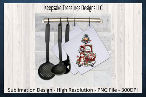 Merry Christmas Rustic Farm Theme Black Buffalo Plaid Tiered Tray, Sublimation PNG Design, Digital Download, PNG Printable Sublimation Keepsake Treasures Designs LLC. 