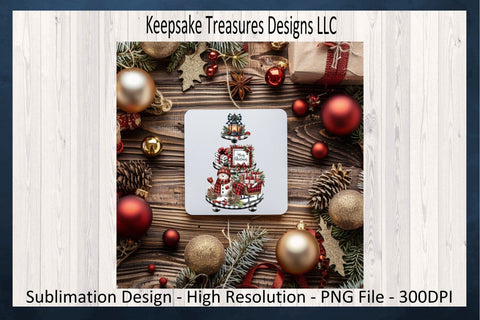 Merry Christmas Rustic Farm Theme Black Buffalo Plaid Tiered Tray, Sublimation PNG Design, Digital Download, PNG Printable Sublimation Keepsake Treasures Designs LLC. 