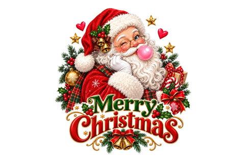 Merry Christmas Santa Claus PNG Sublimation SVGArt 