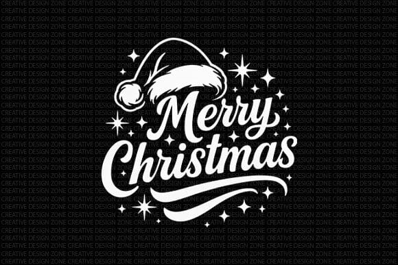 Merry Christmas Santa Hat PNG SVG BillahCrafts 