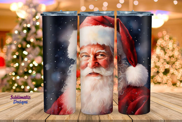 Merry Christmas Santa Tumbler Wrap | 20 oz Skinny Tumbler Wrap Sublimation Christmas Design Sublimation Sublimatiz Designs 