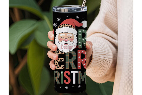 Merry Christmas Santa Tumbler Wrap Sublimation DesignSVG 