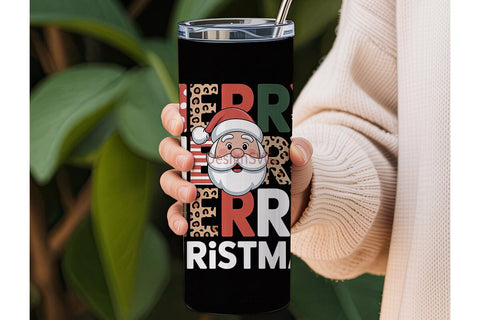 Merry Christmas Santa Tumbler Wrap Sublimation DesignSVG 