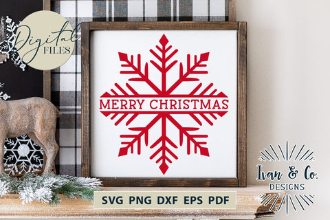 Merry Christmas Snowflake Svg Files, Christmas Svg, Holidays Svg, Cricut Svg, Silhouette Designs, Digital Cut Files, Vinyl Designs, DXF PNG (1603954163) SVG Ivan & Co. Designs 