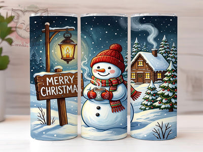Merry Christmas Snowman 20oz Tumbler, Merry Christmas, Christmas Snowman, Snowman Tumbler, Merry Xmas Snowman, Xmas Snowman PNG, Snowman Tumbler PNG, Christmas Tumbler Sublimation Lara' s Designs 