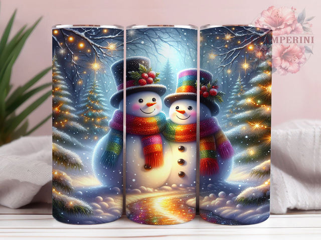 Merry Christmas Snowman Holiday Tumbler, Merry Christmas Wrap, 20Oz Skinny Tumbler, Festive Holiday Sublimation, Cute Snowman Design, Winter Wonderland Tumbler, Holiday Cheer Wrap Sublimation Li Zamperini 