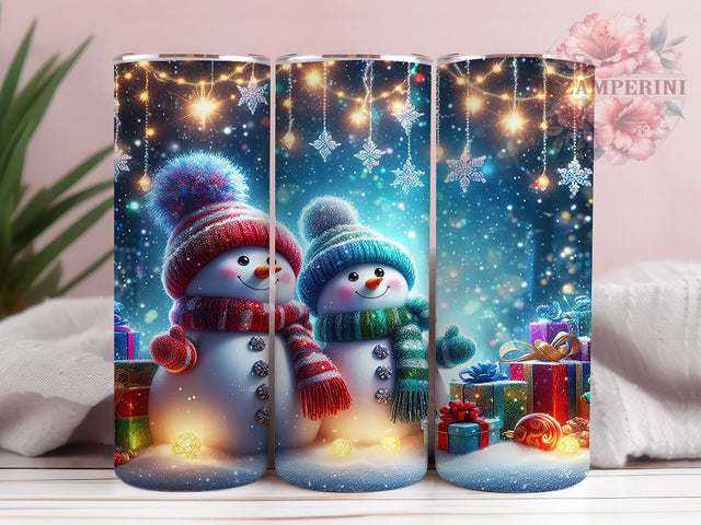 Merry Christmas Snowman Holiday Tumbler, Merry Christmas Wrap, 20Oz Skinny Tumbler, Festive Holiday Sublimation, Cute Snowman Design, Winter Wonderland Tumbler, Holiday Cheer Wrap Sublimation Li Zamperini 