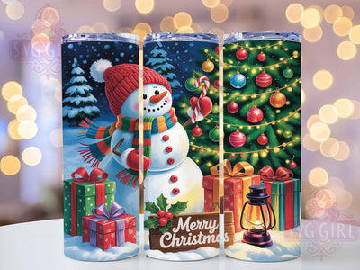 Merry Christmas Snowman Holiday Tumbler, Merry Christmas Wrap, Holiday Sublimation Design, Winter Snowman Cup, 20Oz Skinny Tumbler Wrap, Festive Christmas Mug, Snowman Holiday Design Sublimation SvggirlplusArt 