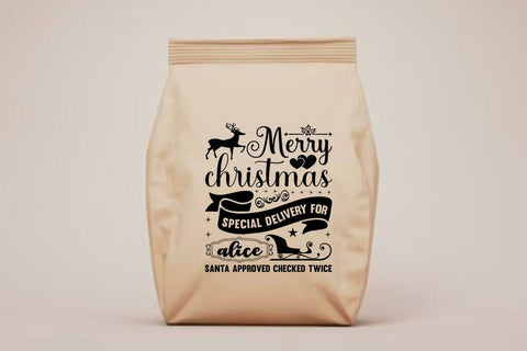 Merry christmas special delivery for alice santa approved checked twice SVG Angelina750 