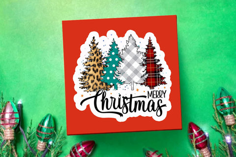 Merry christmas Sticker Design Sublimation Regulrcrative 