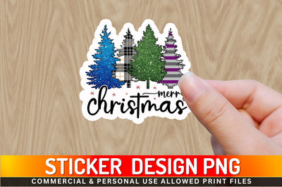 Merry christmas Sticker Design Sublimation Regulrcrative 