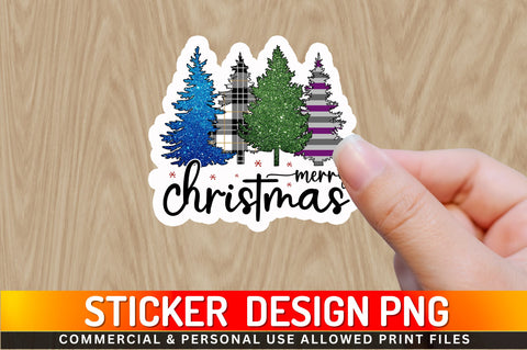 Merry christmas Sticker Design Sublimation Regulrcrative 